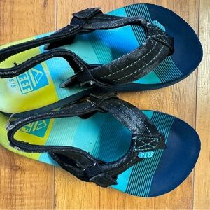 Reef Kids Sandals - Black and Blue-Green